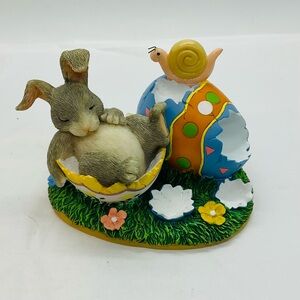 Fitz & Floyd Inc. Charming Tails “ After The Hunt” Easter Figurine. No Box